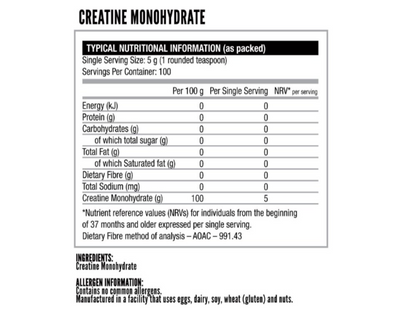 Creatine Monohydrate 500g