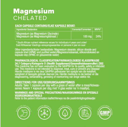 VITATECH Magnesium Glycinate 30 Veggie Capsules