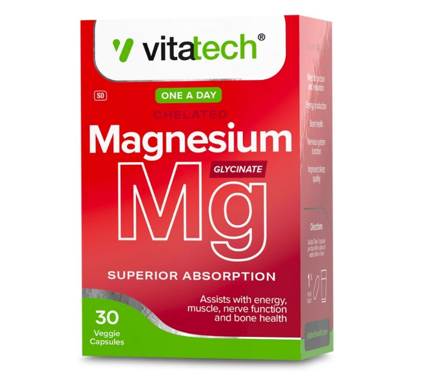 VITATECH Magnesium Glycinate 30 Veggie Capsules